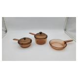 3 Corning Vision Wear Pots & Pans