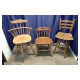 3 Early American/Mid Century Style Chairs