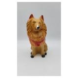 Chalkware Collie Dog Figurine