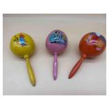 Three Hand-Painted Maracas