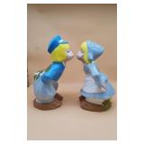 Ceramic Kissing Dutch Children Figurines