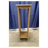 Mission Style Soild Wood Pedestal Column Table