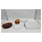 7 Fire King Pie Dishes & Misc