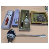Shannon Crystal Serving Spoon and Fork and Misc