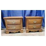 Pair Of Wooden Nightstands
