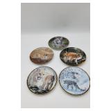 5 Feline Inspired Plates, Charles Flace