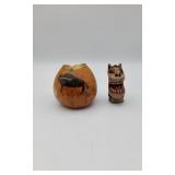 2 Global Hand Carved Folk Art