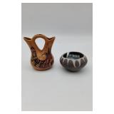 Brenda Hill Pottery Bowl & Hand Painted Vase