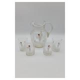 Detailed Glass Picture & Four Drinking Glasses