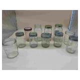 11 Misc Glass Canning Jars