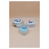 3 Porcelian & Ceramic Trinket Dishes