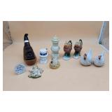 Ceramic CHickens and Misc Decor