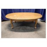 Solid Oak Oval Coffee Table