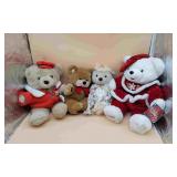 Box of Various Christmas Theme Teddy Bears