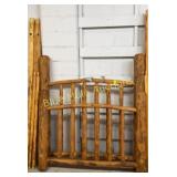 Full size log bed-headboard 61ï¿½tall, footboard