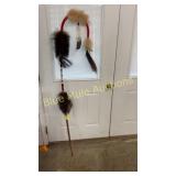 Contemporary Native American walking stick-68'long