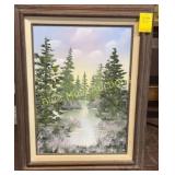 1990 painting on canvas by Irma Gay-21x16