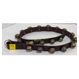 Old sleigh bells on new leather-64'long