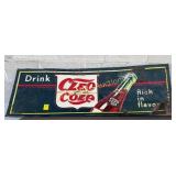 Cleo Cola tin sign 1941 rough 53x18