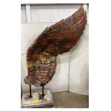 Large & heavy wing on concrete base-42'tall