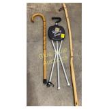 Cane, walking stick & cane seat