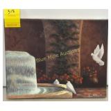 Gary D. Cook White Doves on canvas 10x18