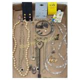 Necklaces, earrings, pin