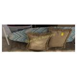 Ironing board & 2 decor pillows