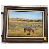 1991 Charlie & Smokey on canvas by Nita