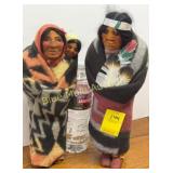 2 vintage M.F. Woods paper-mï¿½chï¿½ Skookum dolls