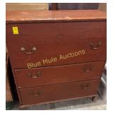 Primitive lip top, 2drawer cabinet-