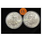 2 silver 2012 Eagle Dollars