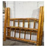 King size log bed-headboard & footboard-78'tall-