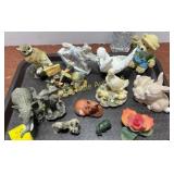 Variety animals, some damaged