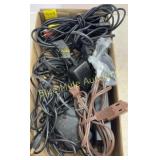 HDMI cords, B&D charger, extension cord, TV cord