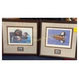 Hooded Merganster by Albert Earl Gilbert w/stamp