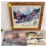 John Wayne poster, Thomas Kinkade new & 1988