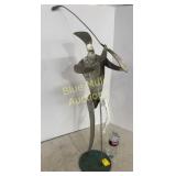 Metal golfing figure-solid & heavy