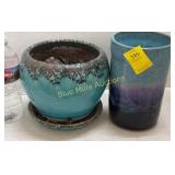 Pottery flower pot & vase