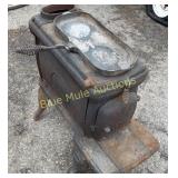 Old cast iron stove legs need attached