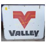 Dbl sided metal Valley sign-35x30