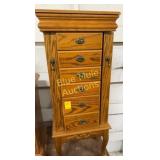 Jewelry cabinet w/mirtor-40'tall,11ï¿½deep,16ï¿½across