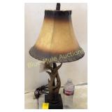 Resin antler lamp
