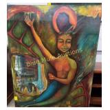 Abstract painting on board-46x38