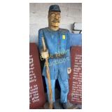Life size wood soldier-70'tall