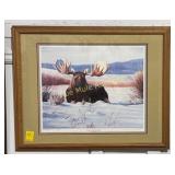 Tom Mansanarez  signed 'Bull in the Willows' A.P.