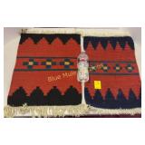 2 contemporary wool table mats