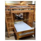 Bunk beds w/storage, desk & ladder