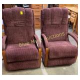 Matching La-Z-boy rocker swivel recliners- used-