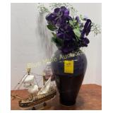 Pottery vase & flowers, mini Discovery